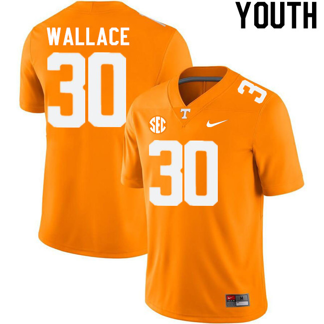 Youth #30 Jamal Wallace Tennessee Volunteers College Football Jerseys Stitched-Orange